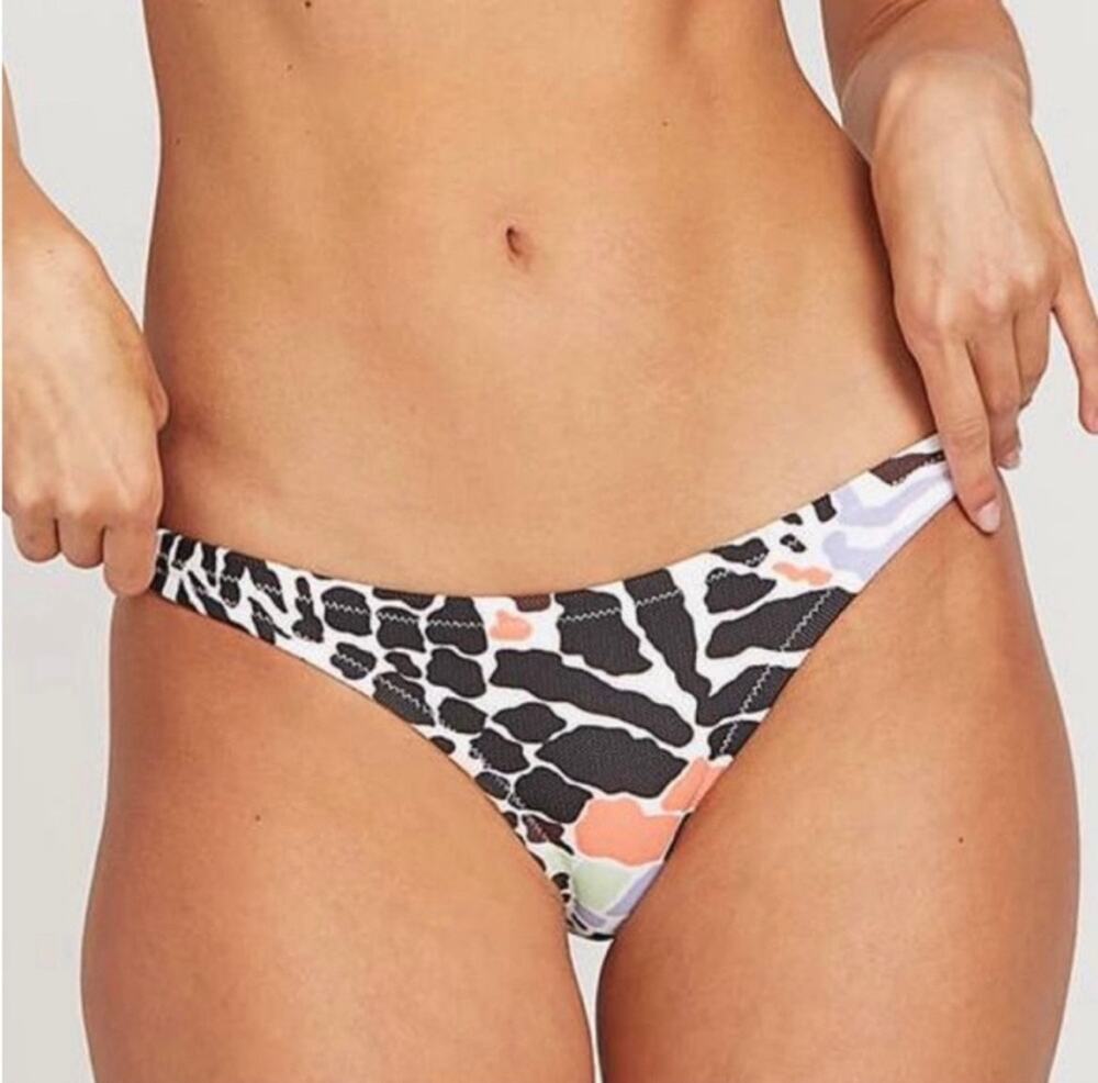 Volcom Bikini Bottom SZ Small NEW Are Zoo Ready Animal Print Hipster Swim NWOT